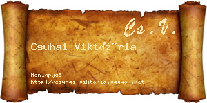 Csuhai Viktória névjegykártya