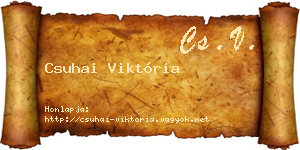 Csuhai Viktória névjegykártya